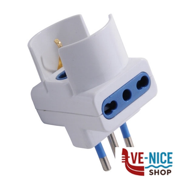 ADATTATORE TRIPLO 16A+T SK BIANCO SYNTESY 00356 SL1042 SPINE E ADATTATORI ELETTRICI F - immagine 2