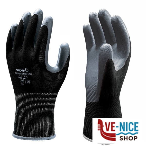 GUANTI NITRILE 370 NERI 8 SHOWA 370 SIZE 8 GUANTI LAVORO F - immagine 3