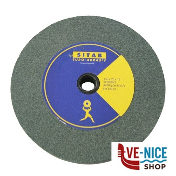 MOLA ABRASIVA 150x20 f.16,0 gr 80 VIDIA SITAB 3C80 MOLE ABRASIVE F - immagine 2