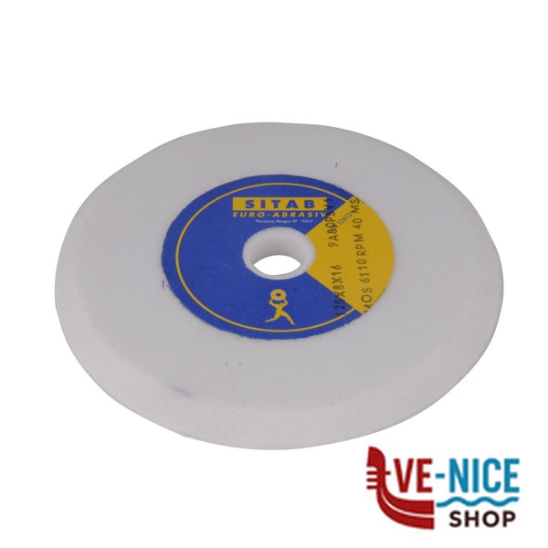 MOLA ABRASIVA 125x10 f.16,0 gr 80 SMUSSO SITAB 9A80 MOLE ABRASIVE F - immagine 4