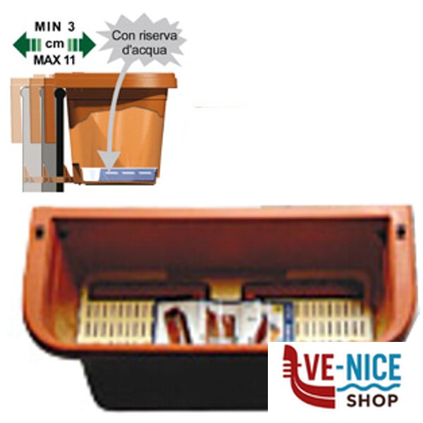 VASO RONDINE RETTANGOLARE SUPPORTO cm 60 h 18 BAMA 30218 VASI PLASTICA F - immagine 4