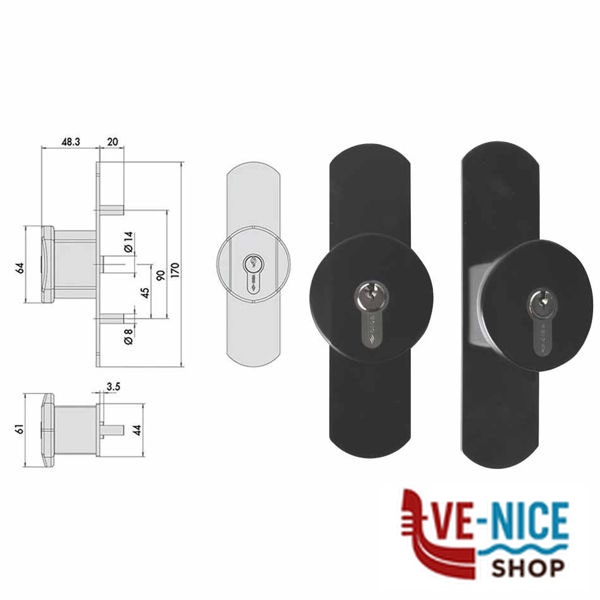 COMANDO ESTERNO MANIGLIONI 07078-65-0 CISA 07078.65.0 CISA ANTIPANICO S - immagine 6