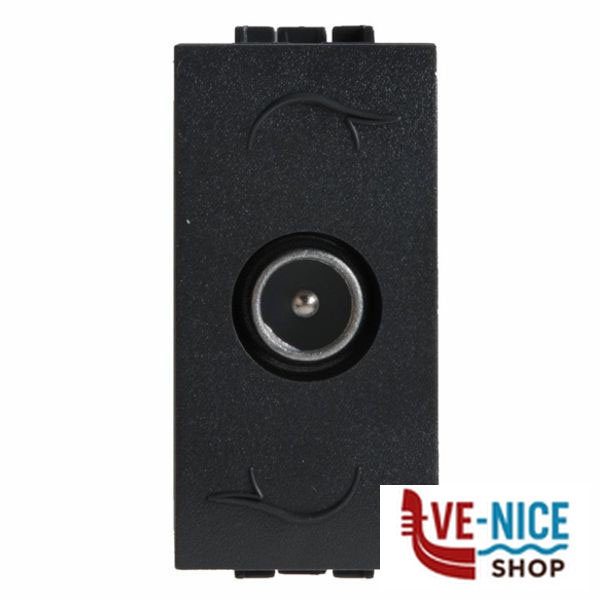 FRUTTO COMFORT PRESA TV mm 9,5 MASCHIO ANTRACITE 7758.M.00 FRUTTI E SUPPORTI F - immagine 5