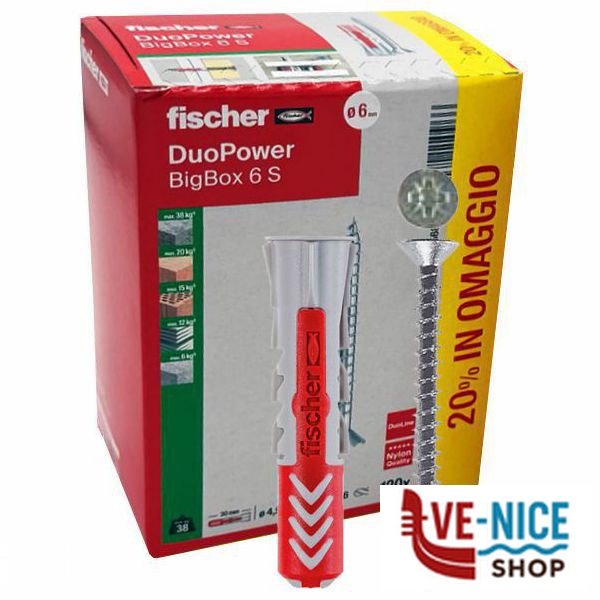 TASSELLO DUOPOWER 6x30 S PROMO Pz 100+20 FISCHER 568871 FISCHER F - immagine 7