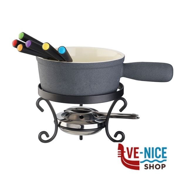 FONDUTA CERAMICA OPACA NERA Pz 11 EVA 070212 FONDUTE C - immagine 5
