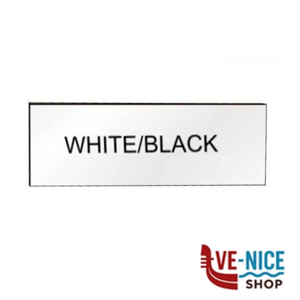 TARGHETTA mm 80,0x20,0 BIANCO/NERO Pz 10 MY FAMILY IC80X20WB MY FAMILY INCISORI/ACCESSORI S