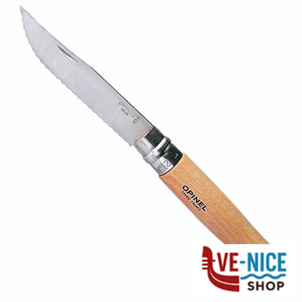 COLTELLO VIROBLOC INOX N.12 SEGHETTATO OPINEL 002441 COLTELLI RONCOLINE F - immagine 5