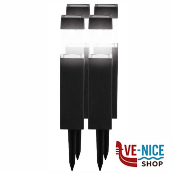 LAMPADA SOLARE LED SQUARE ABS Pz 4 GL1070 EZSOLAR GL1070EZ LAMPADE STATICHE F - immagine 6