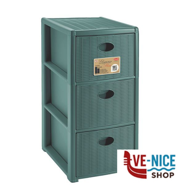 CASSETTIERA P.3 ELEGANCE GREEN 30x40 h 60 STEFANPL 30255 CASSETTIERE PORTAOGGETTI C - immagine 6