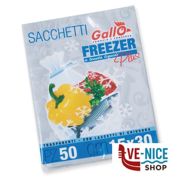 SACCHETTI FREEZER cm 25x35 Pz 30 GALLO 3 SACCHETTI PELLICOLA ALIMENTI C - immagine 6