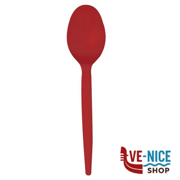 CUCCHIAIO ROSSO Pz 15 NATURAL BIBO 6650901 MONOUSO PLASTICA C - immagine 5