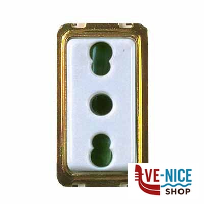 FRUTTO MAGIC PRESA BIPASSO 10/16A+T 7079.N FRUTTI E SUPPORTI F - immagine 5