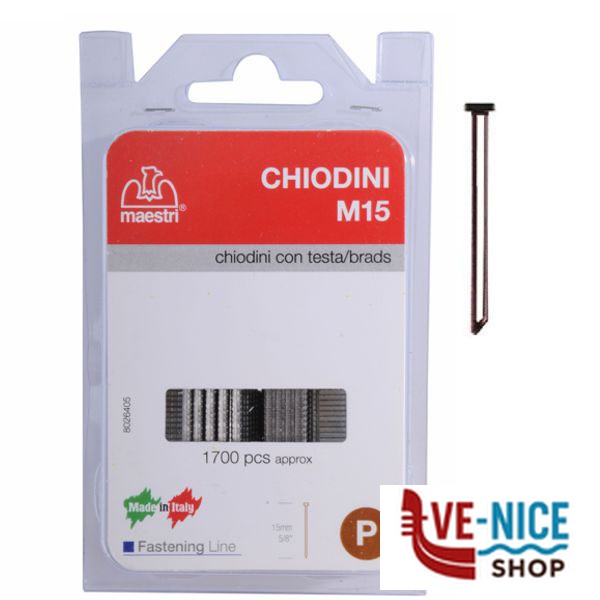 CHIODI FAST mm 15 Pz 1700 T.GROPPINO M15 MAESTRI 1130803 FISSATRICI e ACCESSORI F - immagine 7