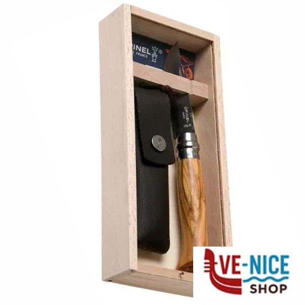 COLTELLO VIROBLOC INOX N. 8 ULIVO FODERO OPINEL 001004 COLTELLI RONCOLINE F - immagine 7