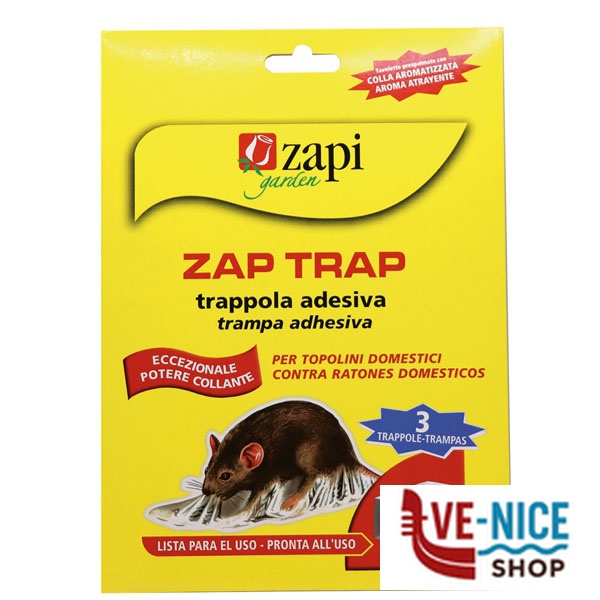 COLLA TOPI TAVOLETTE ZAP TRAP Pz 3 cm 15x21 ZAPI 106530 TRAPPOLE TOPI C - immagine 5