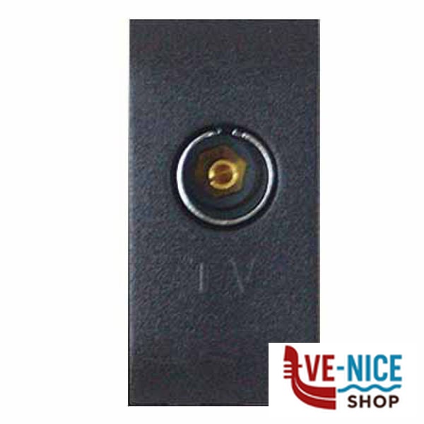 FRUTTO COMFORT PRESA TV mm 9,5 FEMMINA ANTRACITE 7758 FRUTTI E SUPPORTI F - immagine 6