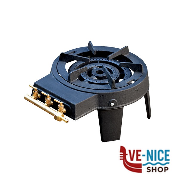 FORNELLONE GAS GPL 3 PIEDI GHISA 3 RUBINETTI VULCAN 3 FORNELLI GAS C - immagine 5