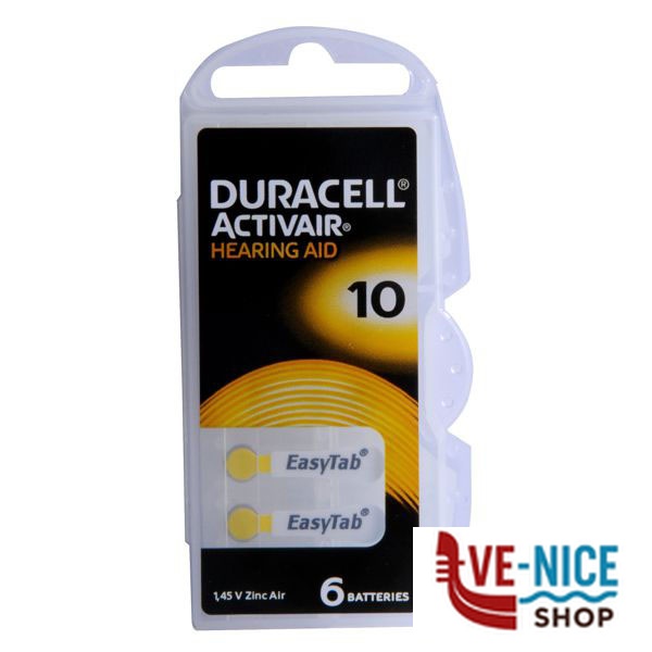 PILA BOTTONE HEARING AID Pz 6 DA10 DURACELL DUR10 PILE F - immagine 5