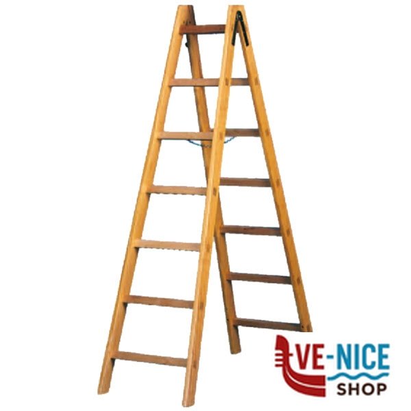 SCALA LEGNO DOPPIA SALITA GR.8 FACAL PIOLO225 SCALE INDUSTRIALI F - immagine 6