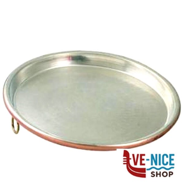 TEGLIA RAME cm 38 h 2,0 CU ARTIGIANA 3230/38 TEGLIE E STAMPI C - immagine 5