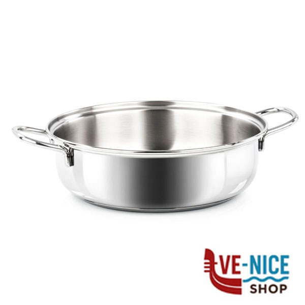 TEGAME INOX 2 MANICI cm 22 BONITA BARAZZONI 266104022 PENTOLE ACCIAIO BARAZZONI C - immagine 5