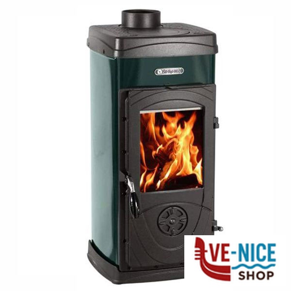 STUFA LEGNA SUPER JUNIOR PANORAMICA VERDE NORDICA 3008935 - 4 S STUFE LEGNA F - immagine 7