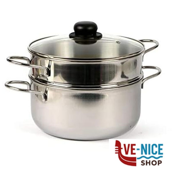 VAPORIERA INOX cm 22 VAPOR IN METALSOMMA 676/22 PENTOLE ACCIAIO METALSOMMA C - immagine 5
