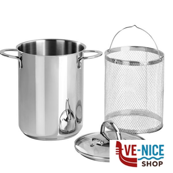 PENTOLA ASPARAGERA INOX cm 16 BARAZZONI 487051016 PENTOLE ACCIAIO BARAZZONI C - immagine 5