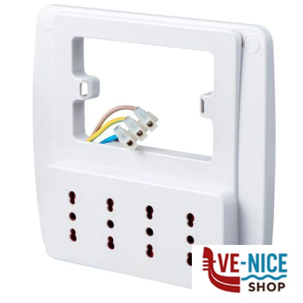 MULTIPRESA PARETE 4x10/16 BIANCO SMART ROSI RS94130 AVVOLGICAVI E PROLUNGHE F - immagine 5