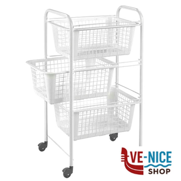 CARRELLO P.3 SAN DIEGO cm 30x38 h 68 METALTEX 34.18.03 CARRELLI DOMESTICI C - immagine 6