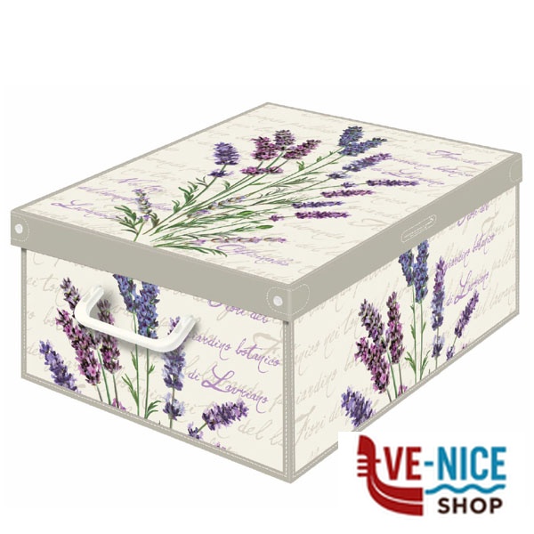 SCATOLA COMPONIBILE LAVANDA 39x50 h 24 LAVATELLI 660LAVANDA SCATOLE GUARDAROBA C - immagine 6