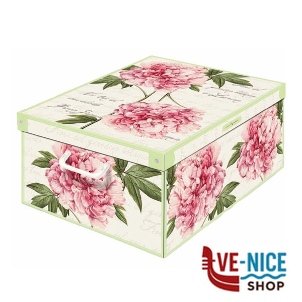 SCATOLA COMPONIBILE PEONIE 39x50 h 24 LAVATELLI 660PEONIE SCATOLE GUARDAROBA C - immagine 5