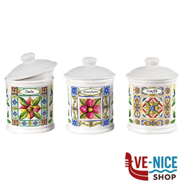 BARATTOLO CERAMICA TERRA E SOLE Pz 3 BELLINTAVOLA 828447 BARATTOLI CERAMICA C - immagine 5