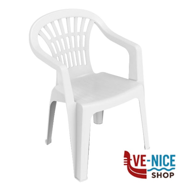 SEDIA RESINA BRACC.LYRA BIANCA PROGARDEN LYR180BI ARREDO GIARDINO PROGARDEN C - immagine 5
