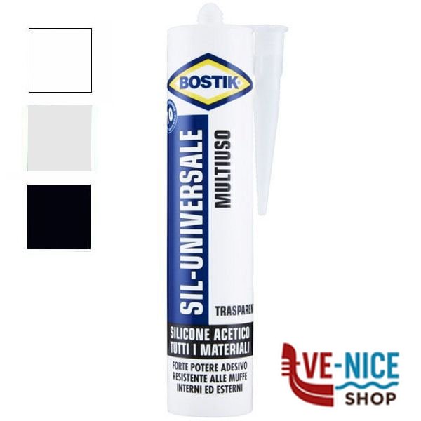SILICONE ACETICO UNIVERSALE NERO ml 280 BOSTIK D2620 BOSTIK F - immagine 5