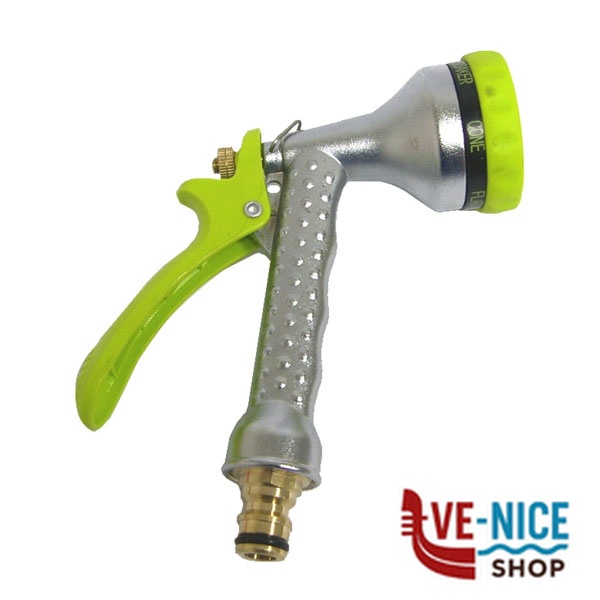 LANCIA PISTOLA DOCCIA 6 UGELLI LEGA 479B AQUATECH 479B RACCORDI GIARDINAGGIO F - immagine 6