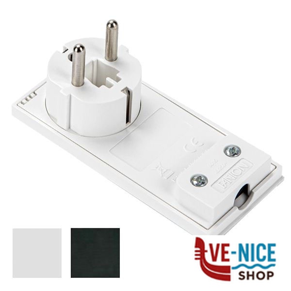 SPINA SQUADRA SK 16A+T BIANCA CLOCK 80150 FME 80150 SPINE E ADATTATORI ELETTRICI F - immagine 7