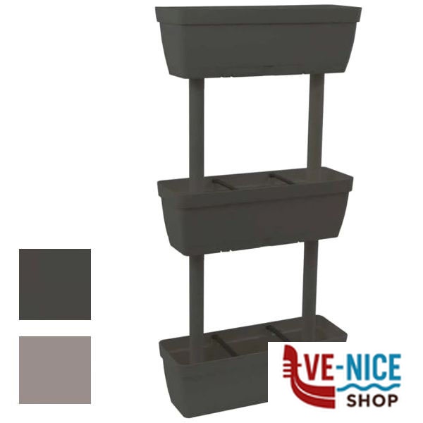 VASO LOLEGO TORTORA SET cm 59x16 h 16 ARTPLAST VEG050.S3.TO/ESP VASI PLASTICA F - immagine 8