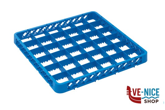 RIALZO PER BASE 36 SCOMPARTI BLU CM.50X50 PER LAVASTOVIGLIE RALZ36 INOX MACEL pulizia-igiene (acq.min.1 pezzi) - immagine 2