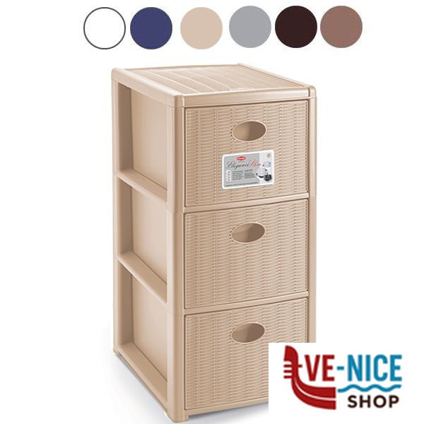 CASSETTIERA P.3 ELEGANCE TORT. 30x40 h 60 STEFANPL 30252 CASSETTIERE PORTAOGGETTI C - immagine 7