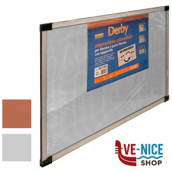 ZANZARIERA ESTENS.DERBY FV ARG. 70/132 h 50 MEDAL BD75-X1 RETE ZANZARIERA F - immagine 8