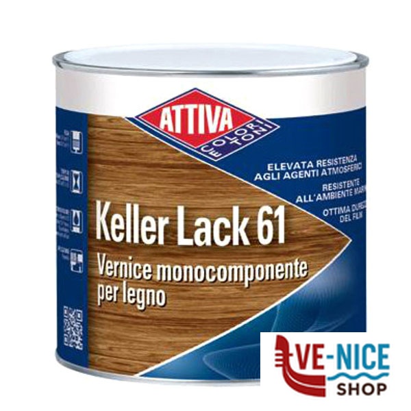 VERNICE 0,50 INCOLORE LUCIDA KELLER LACK ATTIVA 76700 000 VERNICI LEGNO F - immagine 8