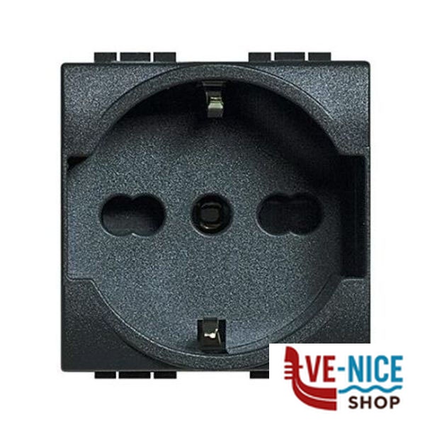 FRUTTO COMFORT PRESA SCHUKO 10/16A ANTRACITE 7748.I FRUTTI E SUPPORTI F - immagine 7