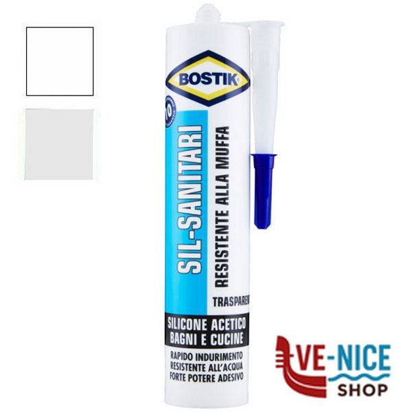SILICONE ACETICO SANITARI BIANCO ml 280 BOSTIK D2626 BOSTIK F - immagine 7