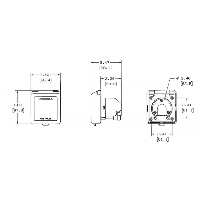 Hubbell SPINA PVC BIANCO 16 AMP. (acq.min. unità) - immagine 5